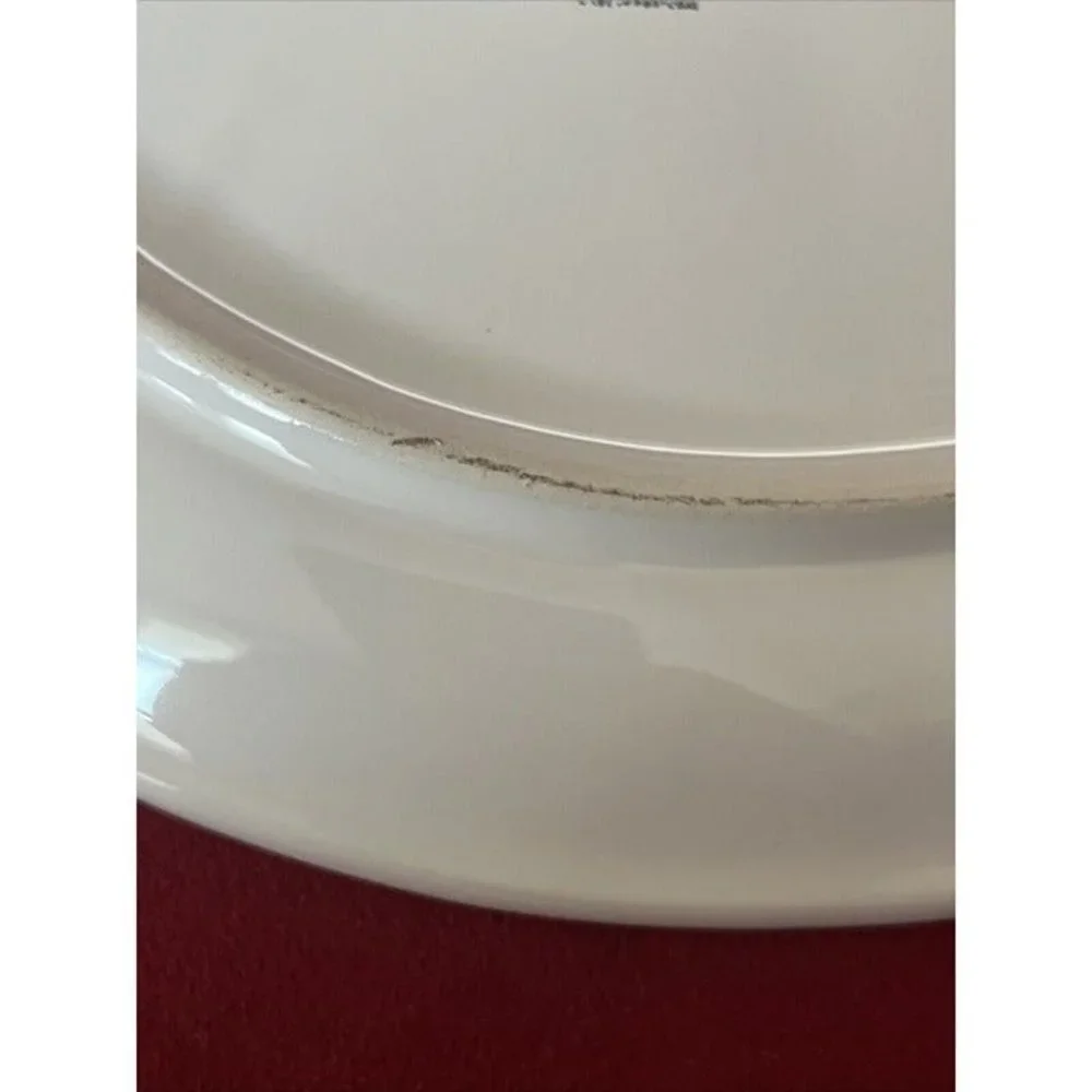 Vintage Sur La Table Portugal Divided Plate White 10” Porcelain Heavy Rare Nice
